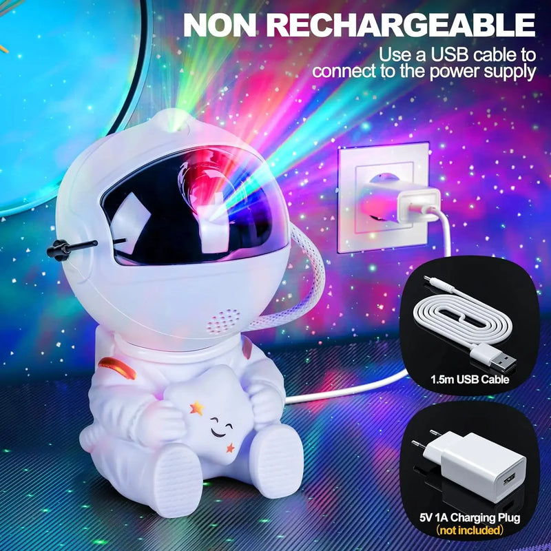 Brazil Astronaut Starry Sky Projector, Galaxy Night Light, Starry Sky Projector, LED Astronaut Light, Bedroom and Game Room