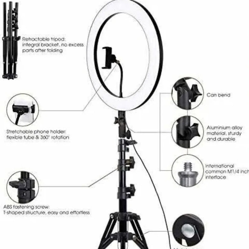 Ring Light Iluminador 10 Polegadas Com Tripé De 2.10 Metro