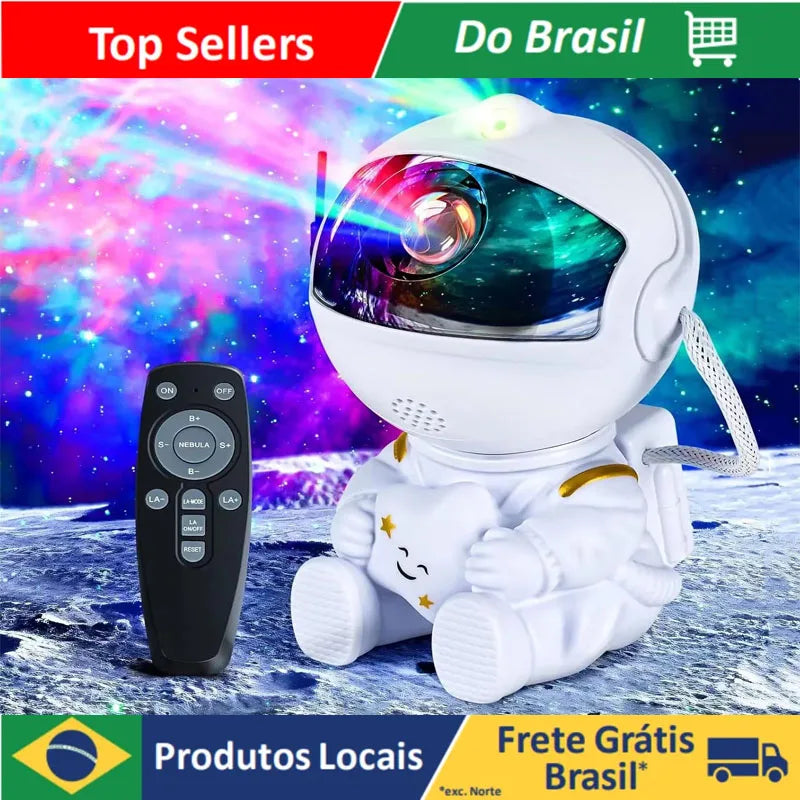 Brazil Astronaut Starry Sky Projector, Galaxy Night Light, Starry Sky Projector, LED Astronaut Light, Bedroom and Game Room